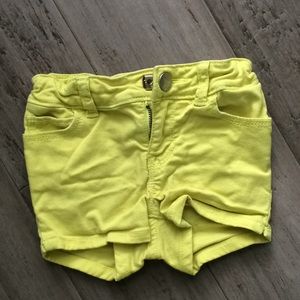 Lime Green Baby Gap Jean shorts Size 2 years